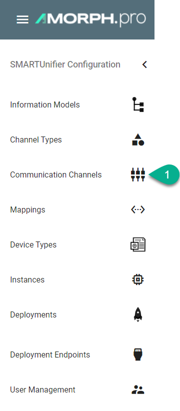 Side Menu Communication Channels