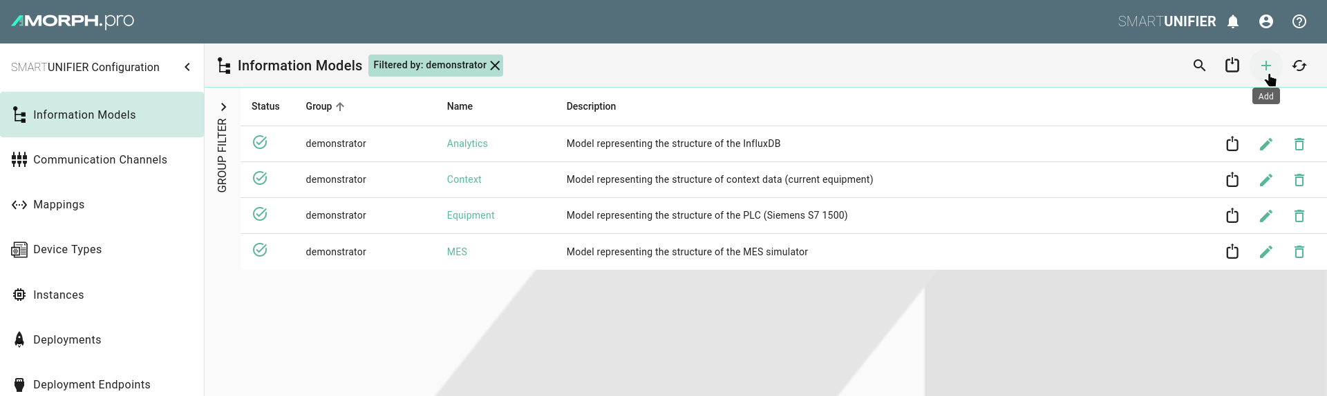 Information Model - List View